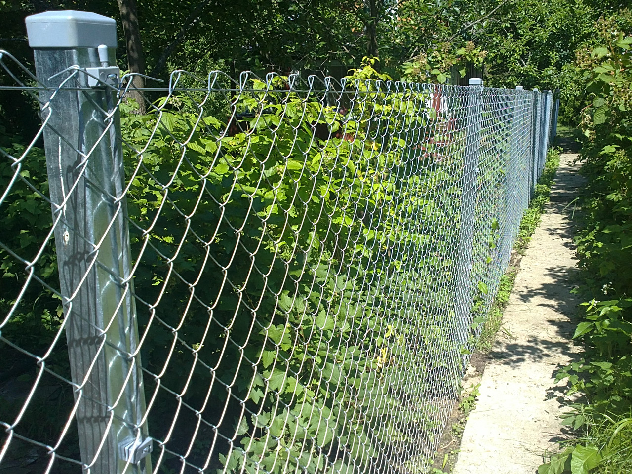 Забор из сетки рабицы 1.5 м